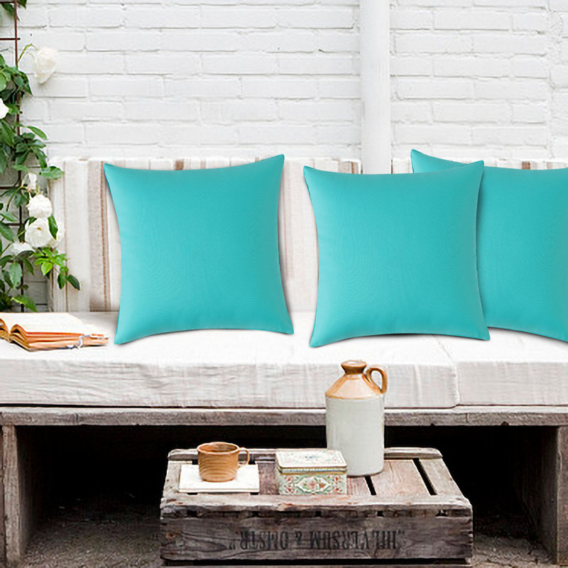 Housse de coussin d'extérieur résistante à l'eau Housse de coussin de couleur unie moderne
