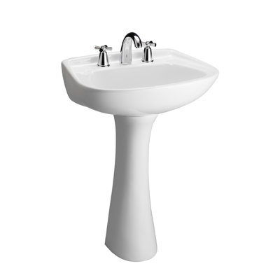 Barclay Hartford 17.75'' White Vitreous China Oval Bathroom Sink with Overflow