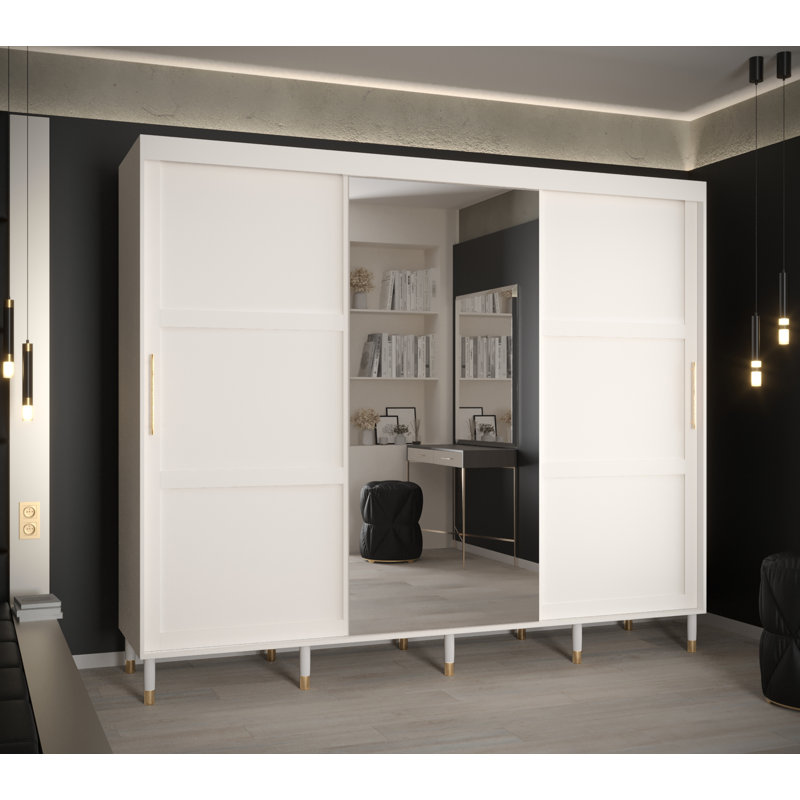 Lynford 3 Door Manufactured Wood Wardrobe, White