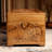 Hand-Carved Solid Wood Small Accent Trunk-112658631