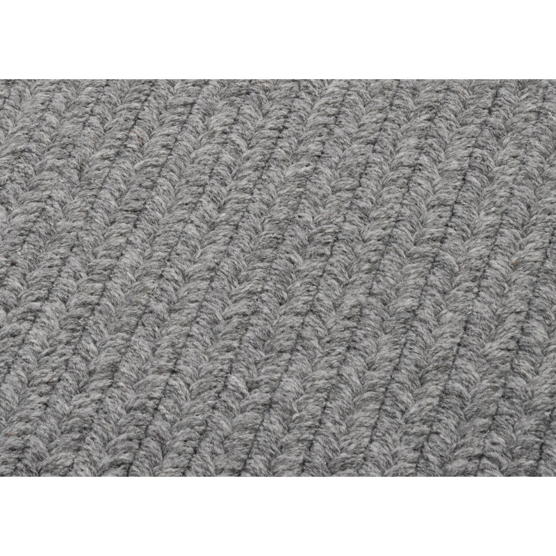 Tapis gris tressé Mcclary, Rectangle 2 pi x 7 pi