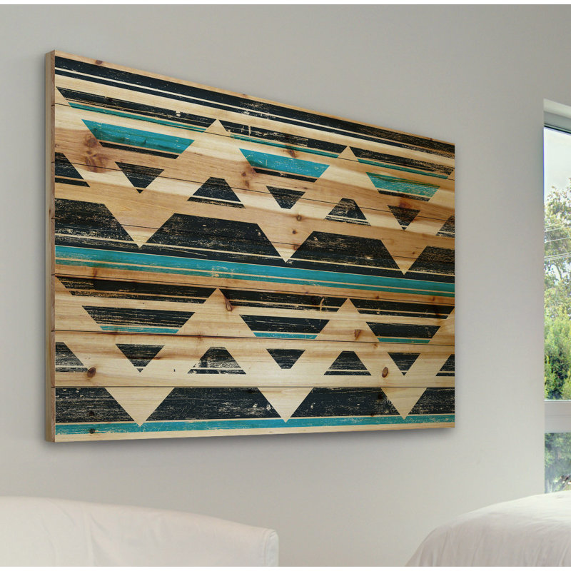 « zig zag lane », impression sur bois, 40 po x 60 po