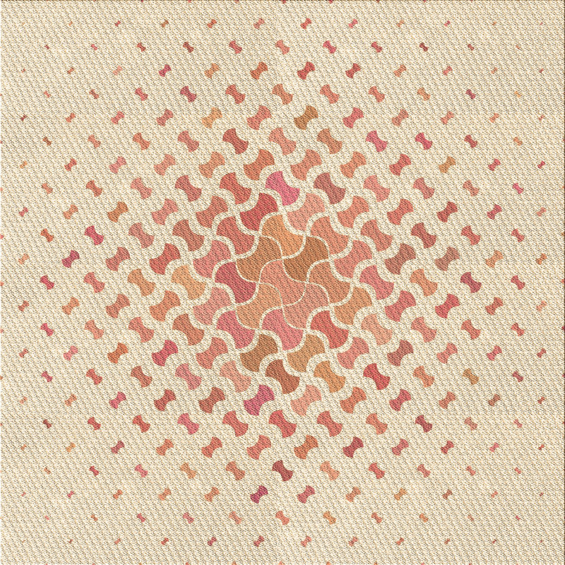 Tapis brun en laine, Carré 8 pi