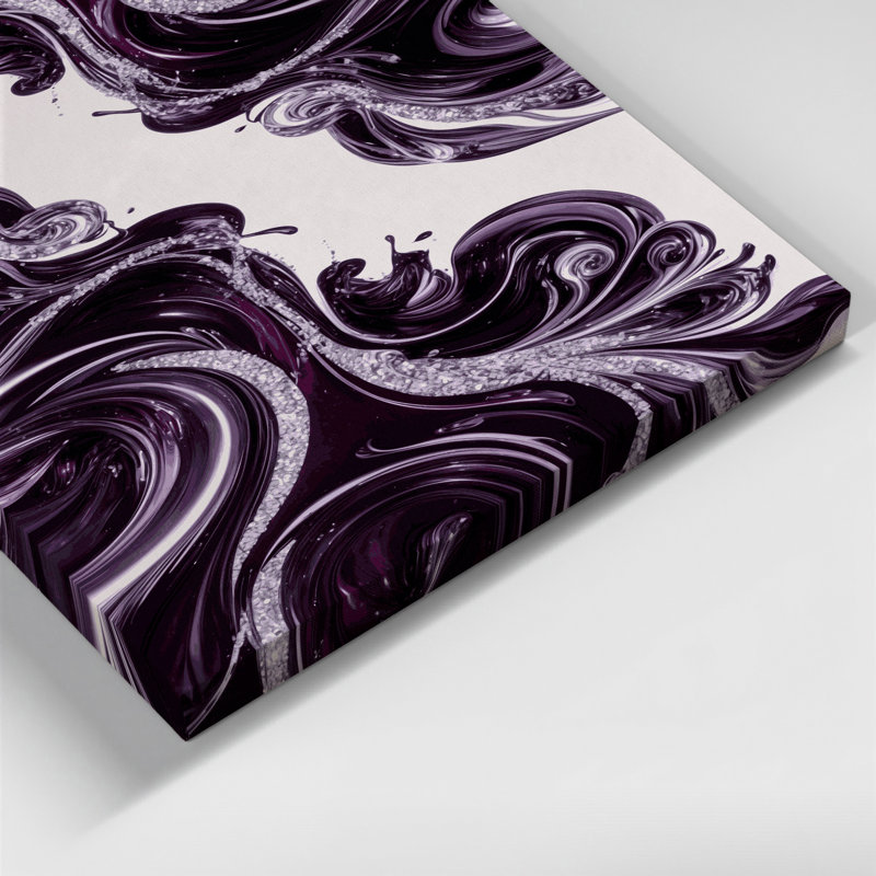 Abstrait art fluide sur toile 85, H 14 po x l 11 po