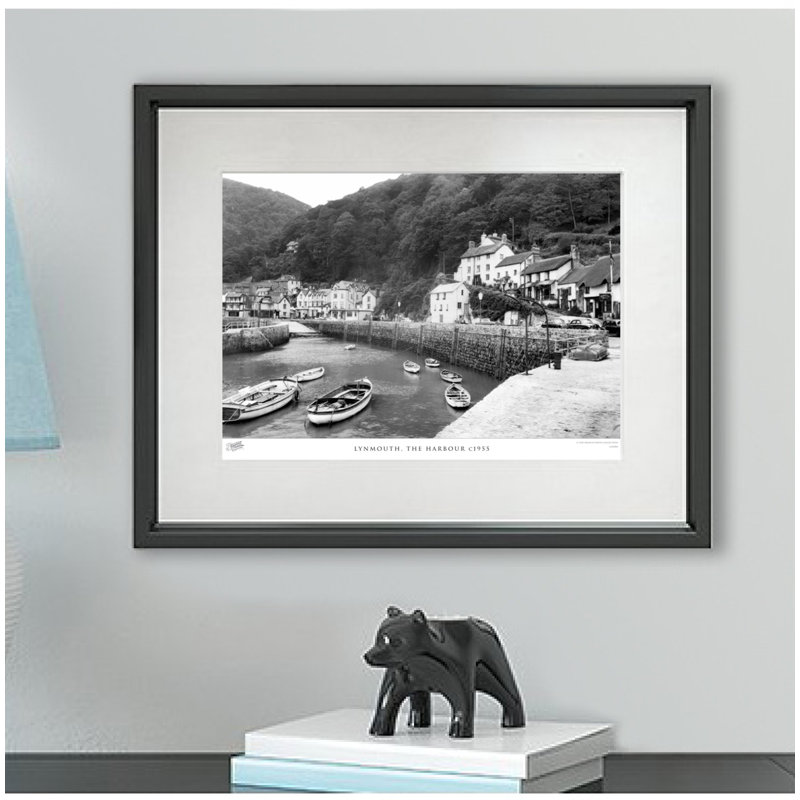 Lynmouth, The Harbour C1955 by Francis Frith - Single Picture Frame Print, 28cm H x 36cm W x 2.3cm D