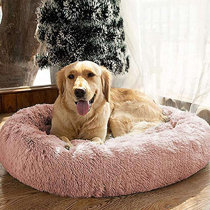 Blush Paws Extra Calming Cozy Round Donut Pet Bed - Anti Anxiety for Cats &  Dogs. Orthopedic, Self-Warming Shag or Lux Fur with Nonslip Bottom, Soft