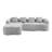Boneless 104.7" L-Shaped Sectional Sofa With Chaise, 4-Seater Deep Seat Sofa Couch With 4 Pillows And Foam & Spring Support-1517198839