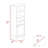 Clair Linen Cabinet, Two Interior  Shelves, Two Open Shelves, Single Door-1229453020