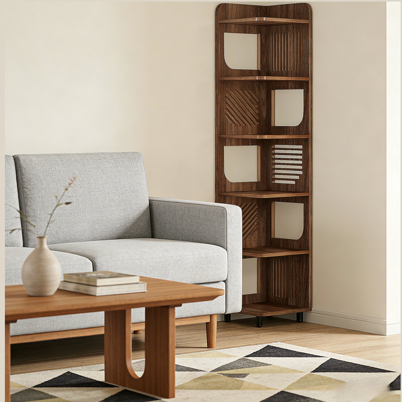 Bookshelf, Corner Bookshelf, Wood Shelves, Tall Bookshelf, Open Book Shelves