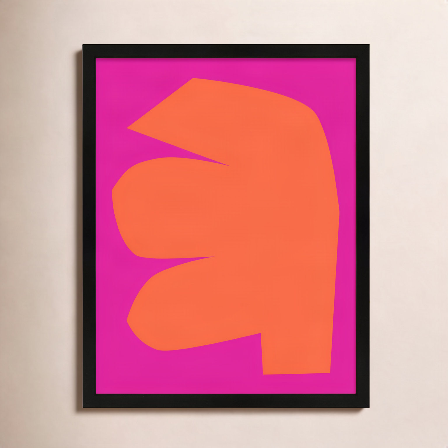 Reynard "Process 4" Painting by Michael Kempen, Black Framed, 20" H x 16" W x 1.25" D