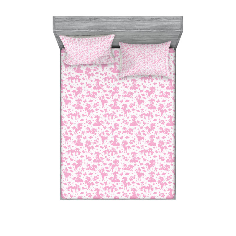Drap-housse et coussin décoratif Ambesonne, Ensemble de draps pour très grand lit californien