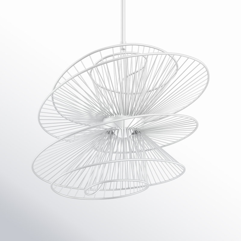 Kemi 2 - Light LED Unique/Statement Pendant, Black, 30.75" H x 26" W x 26" D