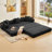 Modular Corduroy 3-Seat Sofa L Shaped Couch With Foldable Doublelayered Seat Cushion For Apartment-Compression Sofa In Box-1922191253