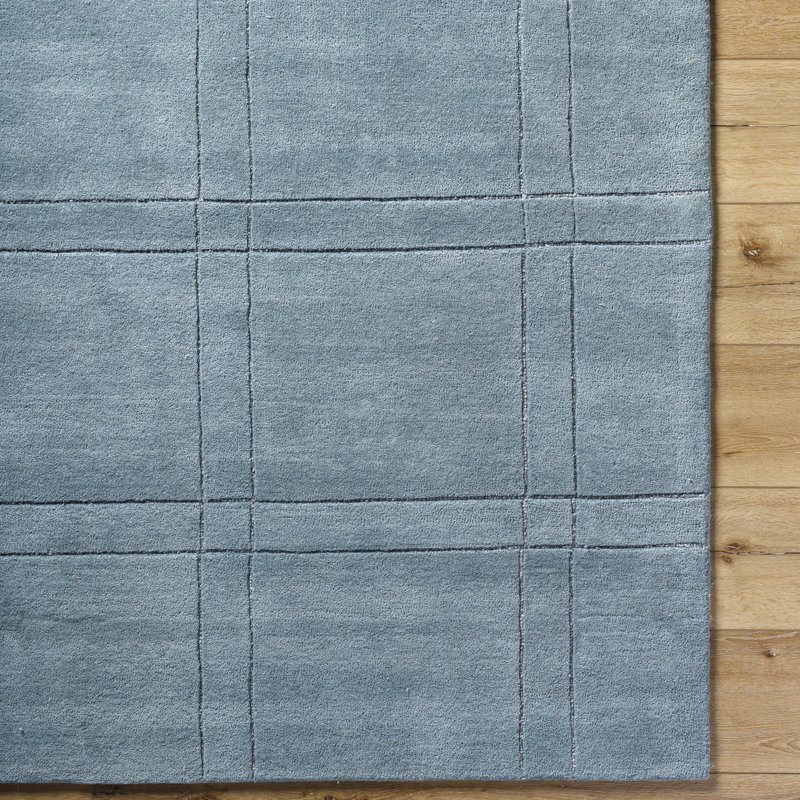 Tapis gris touffeté à la main Sioeli, Rectangle 8 pi x 10 pi