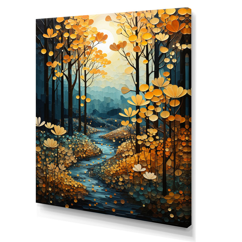 «Bold Enchanted Forest Captures II», art mural sur toile paysage et nature, Toile tendue, H 32 po x l 16 po x P 1 po