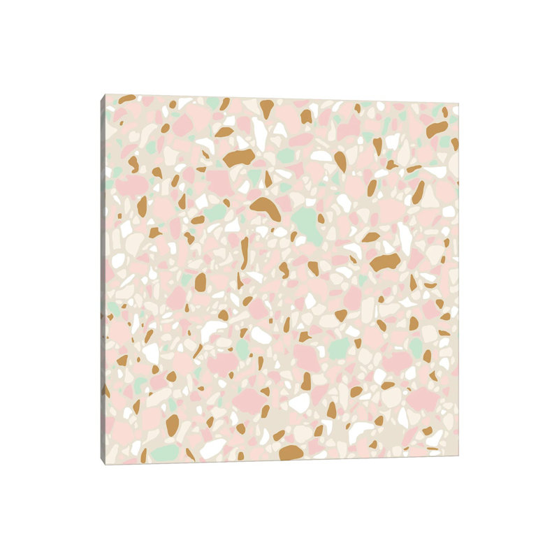 Palm Springs Terrazo par Jen Bucheli - impression sur toile tendue, H 12 po x l 12 po x P 0,75 po