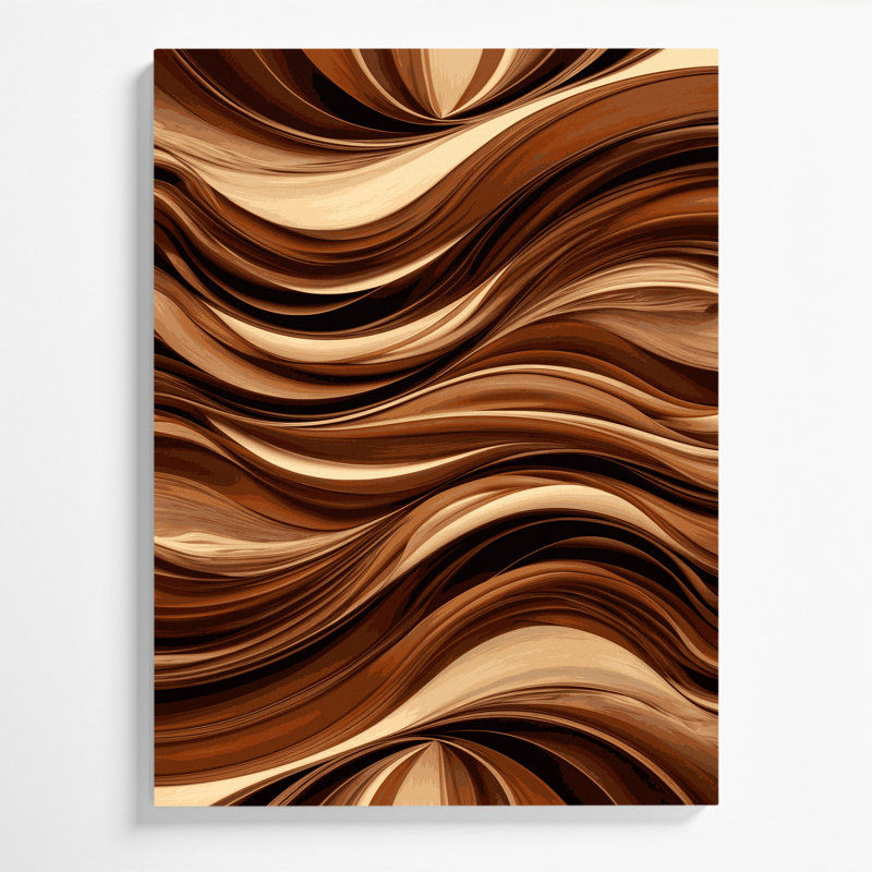 Abstract Landscape 7 Brown Canvas Wall Art, 24" H x 20" W