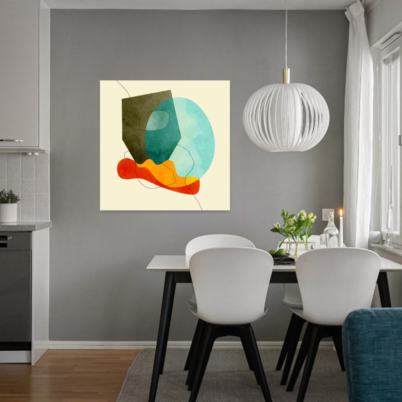 Art contemporain, art contemporain abstrait, H 32 po x l 32 po
