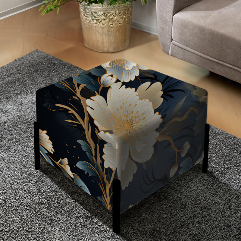 Imperial Opulence - Repose-pieds oriental floral carré
