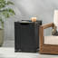 Porte-réservoir d'extérieur en métal noir mat, table d'appoint au look moderne et minimaliste, utilitaire multifonctionnel, fer thermolaqué, largeur de 15,55 po, profondeur, hauteur de 21,74 po, conception, utilisation, structure en fer