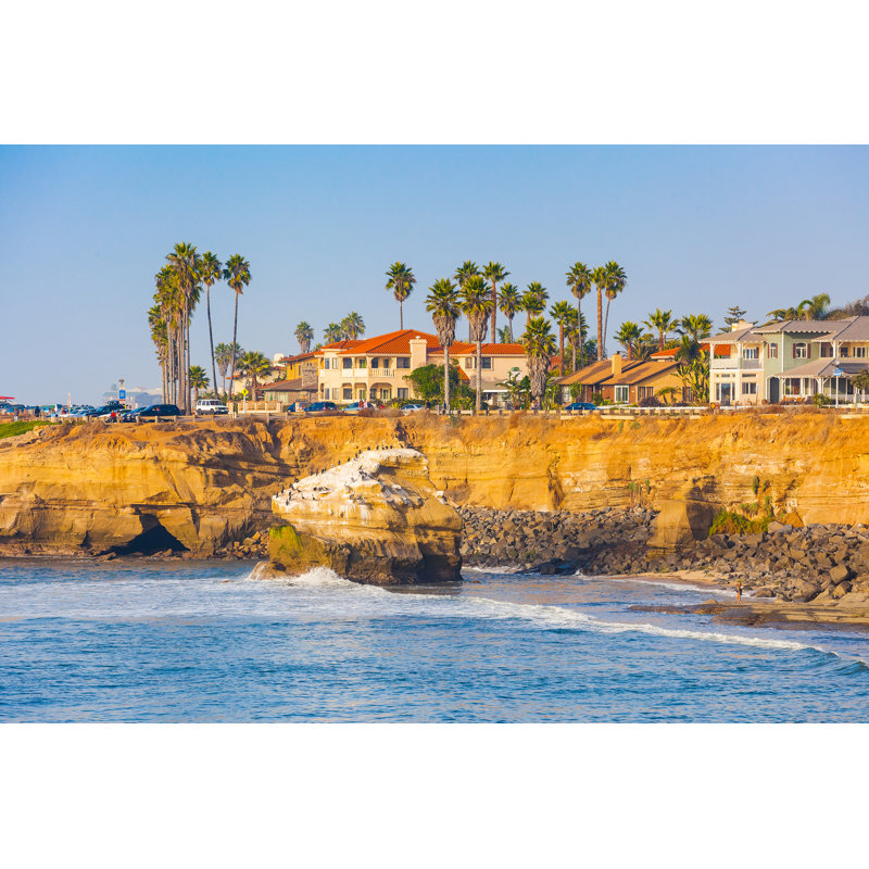 «Sunset Cliff Beach» par Dancestrokes - photographie sur toile tendue, L 12 po x H 8 po