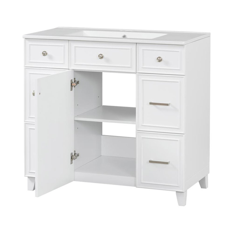 36" Bathroom Vanity, White