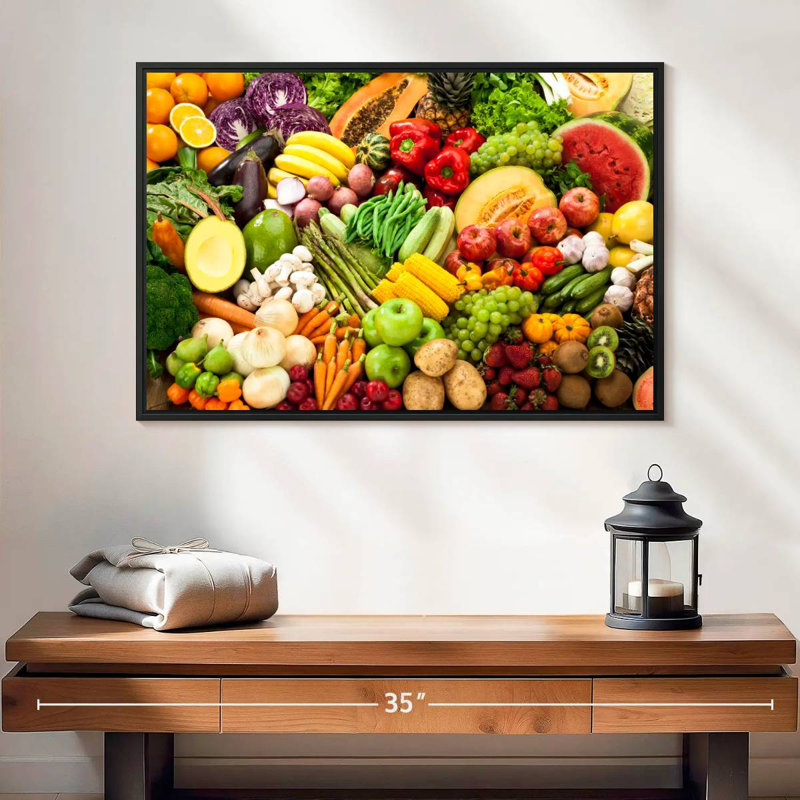 Yarlin Fresh Fruits And Veggies, 17" H x 25" W