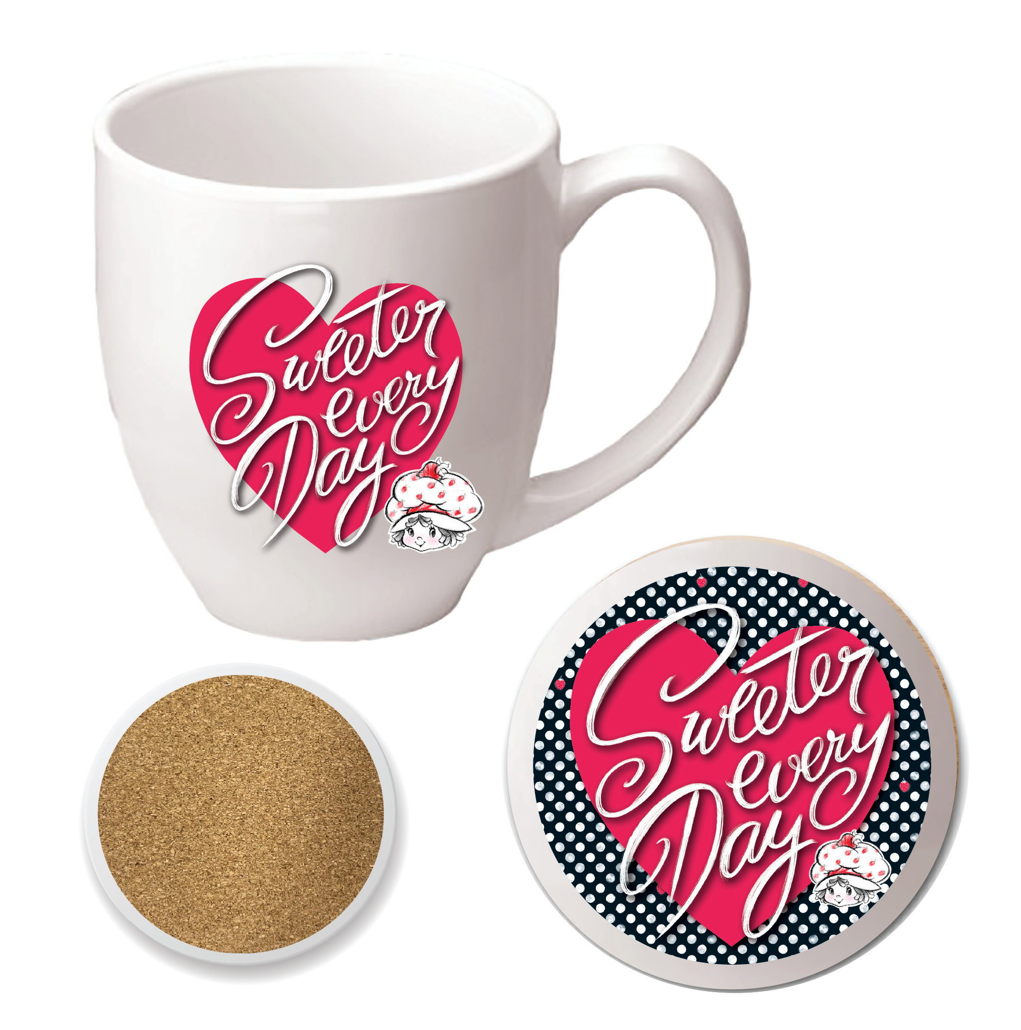 East Urban Home Strawberry Shortcake Sweeter Every Day Polkadots 16 oz ...