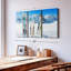 «Snowy Mountain Skis», 3 pièces sur toile-98562764