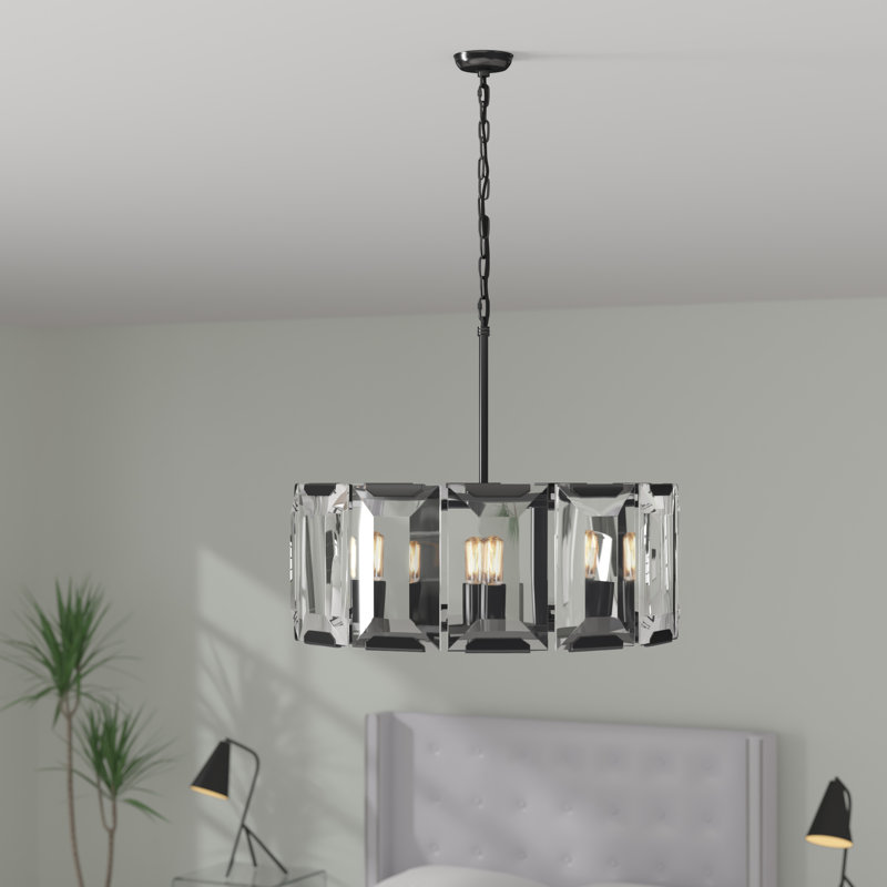 Lustree tambour 6 lumières lanterne Fouke, Dos plat