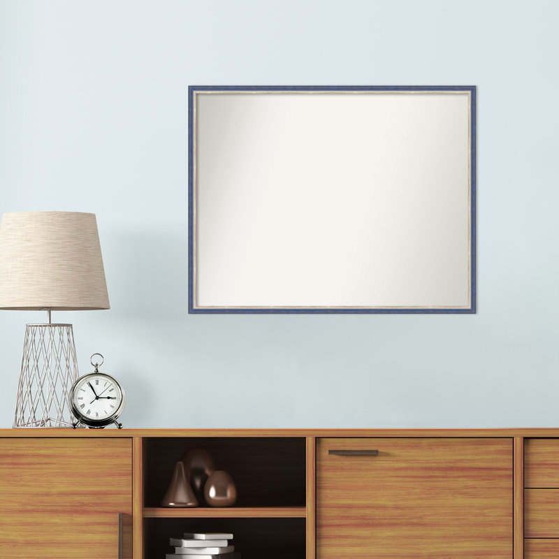 Miroir mural Earsie, 23,25 po x 29,25 po, Bleu, Rectangle