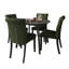 Ensemble de salle à manger 5 pièces Danina avec chaises rembourrées et table ronde de 42 po-103977114