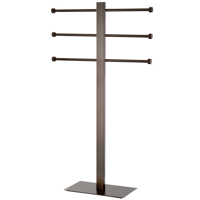 Porte-serviettes autoportant triple Kingston Kingston, Bronze huilé
