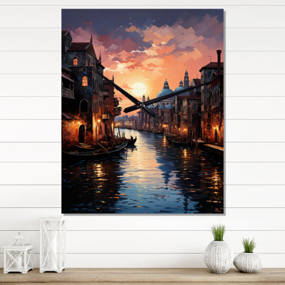 Italy Venezian Vista - Cityscapes Wall Clock