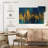 Avery Dark Blue And Gold Abstract