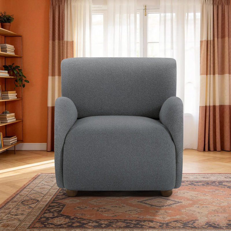  Wingback Upholstered Accent Chair, Gray