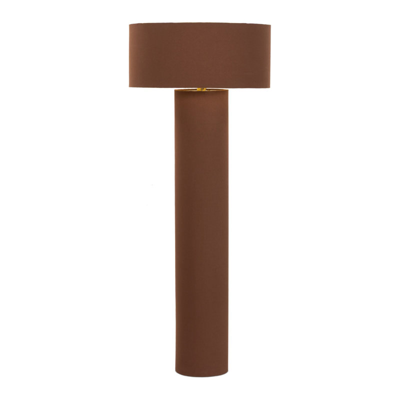 Lampe sur pied Hensley - Prune profonde, Prune foncée, Laiton antique, fer