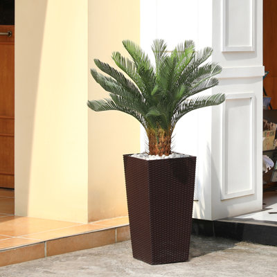 Plante artificielle Cycas résistante aux rayons UV de 4 pi avec grand pot de fleurs Adcock