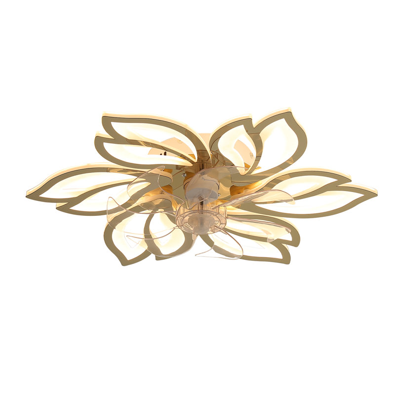Firsdon 7 - Blade Dimmable LED Ceiling Fan with Remote Control and APP, Titanium Gold