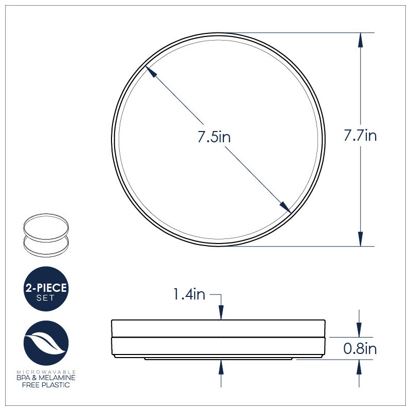 7.7" Lunch Plates