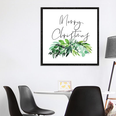 Greenery Merry Christmas by Blursbyai - Gallery-Wrapped Canvas Giclée on Canvas