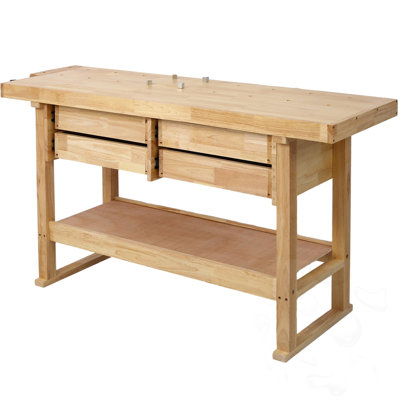Bureau de direction en bois avec tiroirs