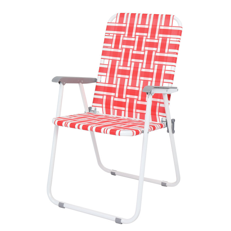 Chaise de plage Saood, Rouge / blanc