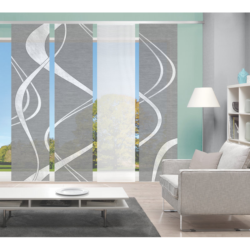 Paugh Semi Sheer Curtain Panel Pair, Anthracite