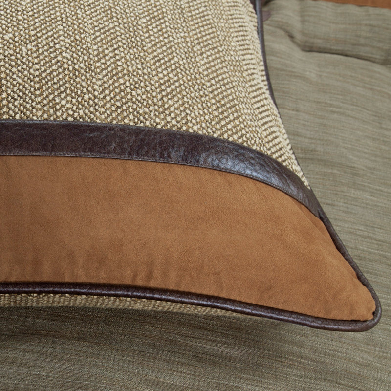 Highland Lodge Olive/Brown Jacquard Rustic Cabin Lodge Comforter Set, Queen Comforter + 4 Additional Pieces
