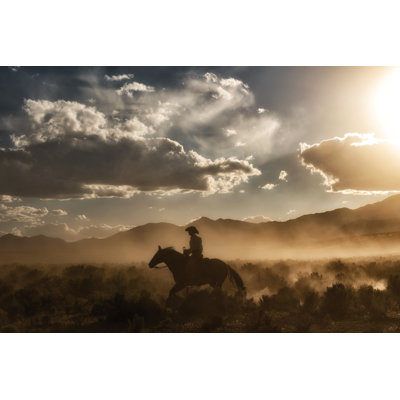 Cowboy By Day And Night I by PHBurchett - Wrapped Canvas Print