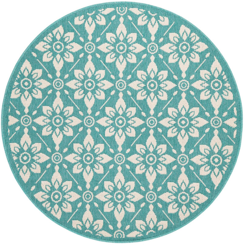Tapis d'extérieur noir Aucun, Rond 4 pi 1 po