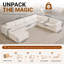 Modular Oversized 404cm 6-seater L-shaped Boneless Corduroy Sofa, No Assembly Required-1478361960-1478361963
