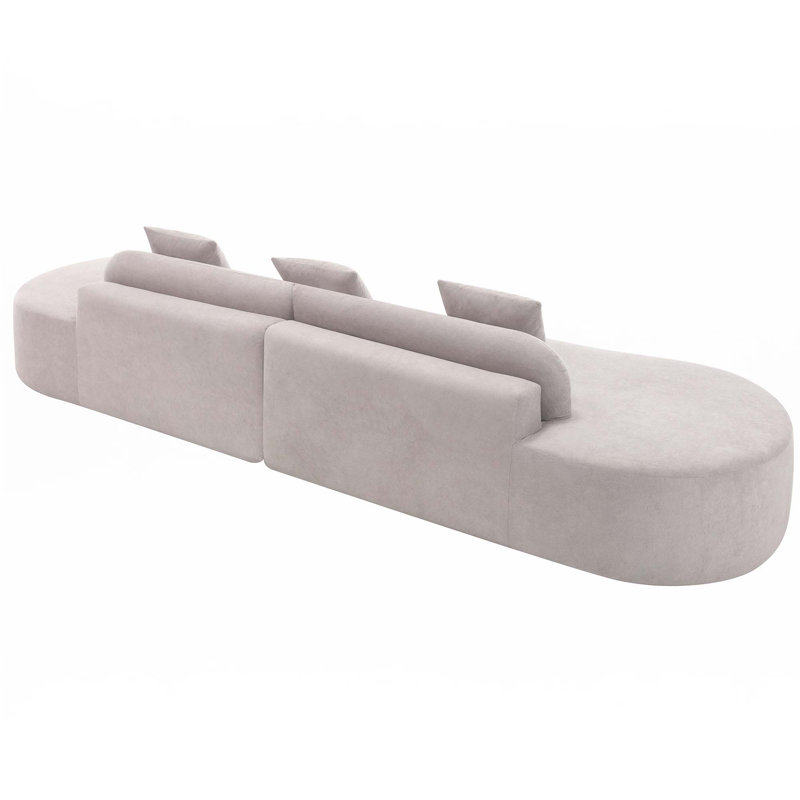 Canapé 4 places en tissu éponge, Gris