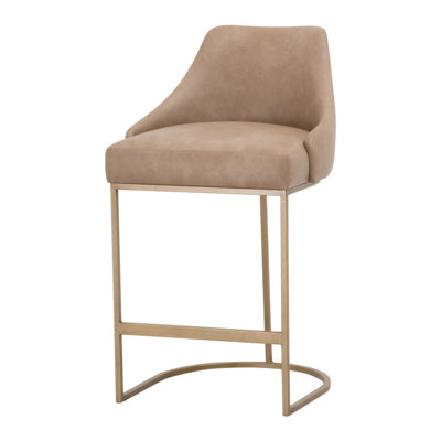 Parissa Leather Upholstered Counter Stool 